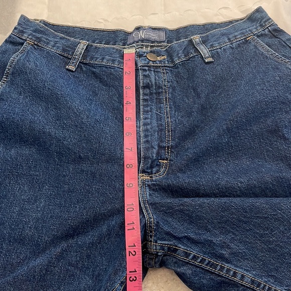 Size 14 Wrangler for Women Denim Blue Jeans - Wide Leg - Big Bottom Cropped - Picture 2 of 11